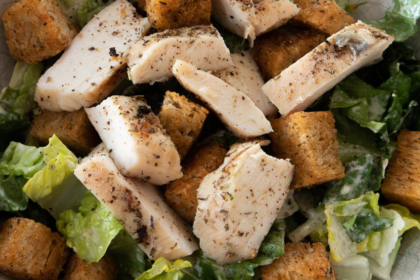 Chicken Caesar Salad with an Easy Homemade Dressing