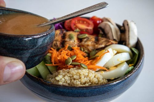 Nourish Bowl with a Sweet and Spicy Miso Dressing